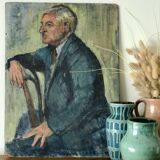 Portrait in ancient oil