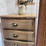 Antique oak wardrobe with mirror – fully restored