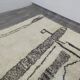 Traditional handmade natural wool Berber rug 2/3 m