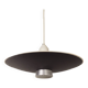 BLACK METAL PENDANT LAMP WITH DIFFUSER BY LOUIS KALFF FOR PHILIPS, 1950S