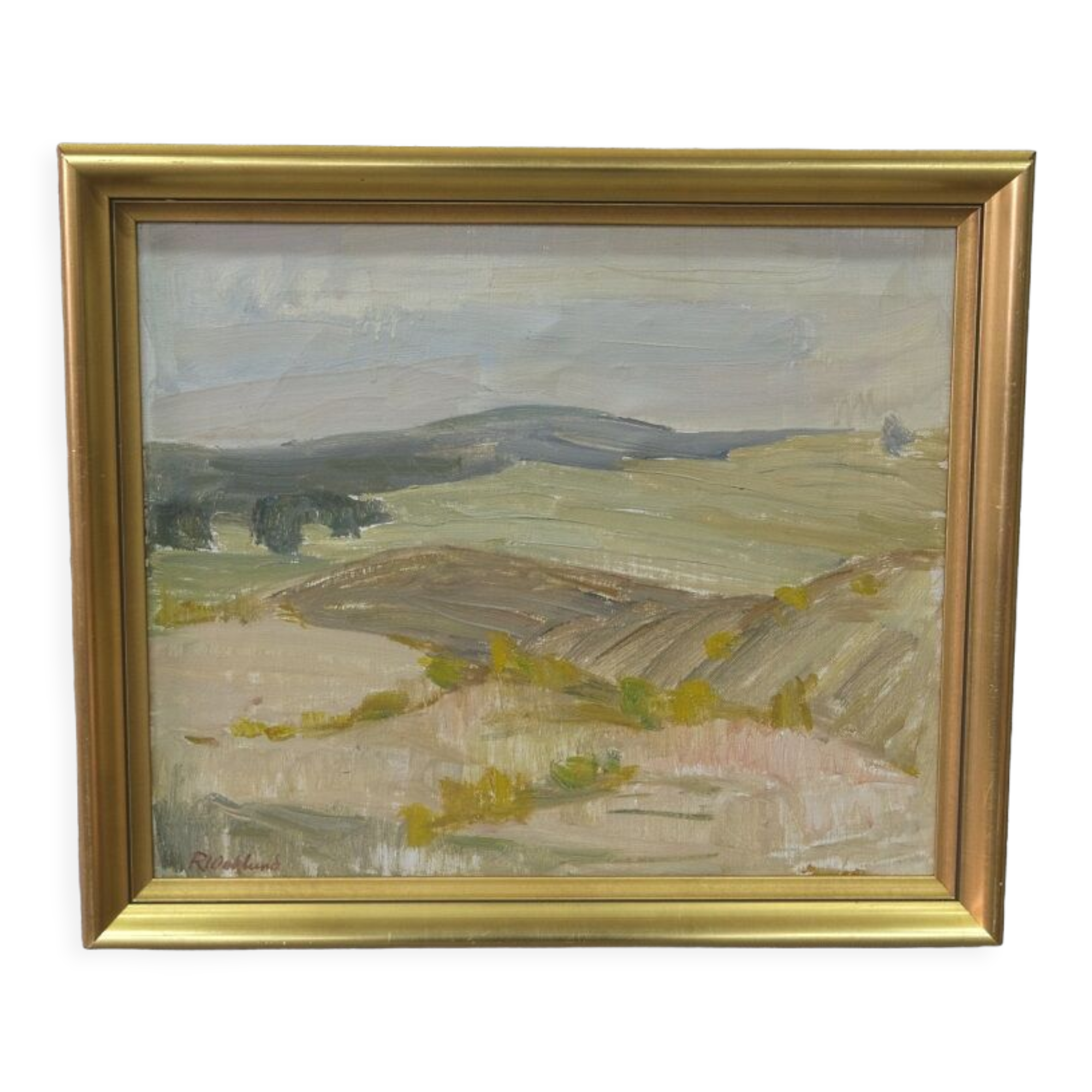 Ruth Wahlund (1906-1994 ), Swedish Landscape, 1960, Oil on Canvas, Framed
