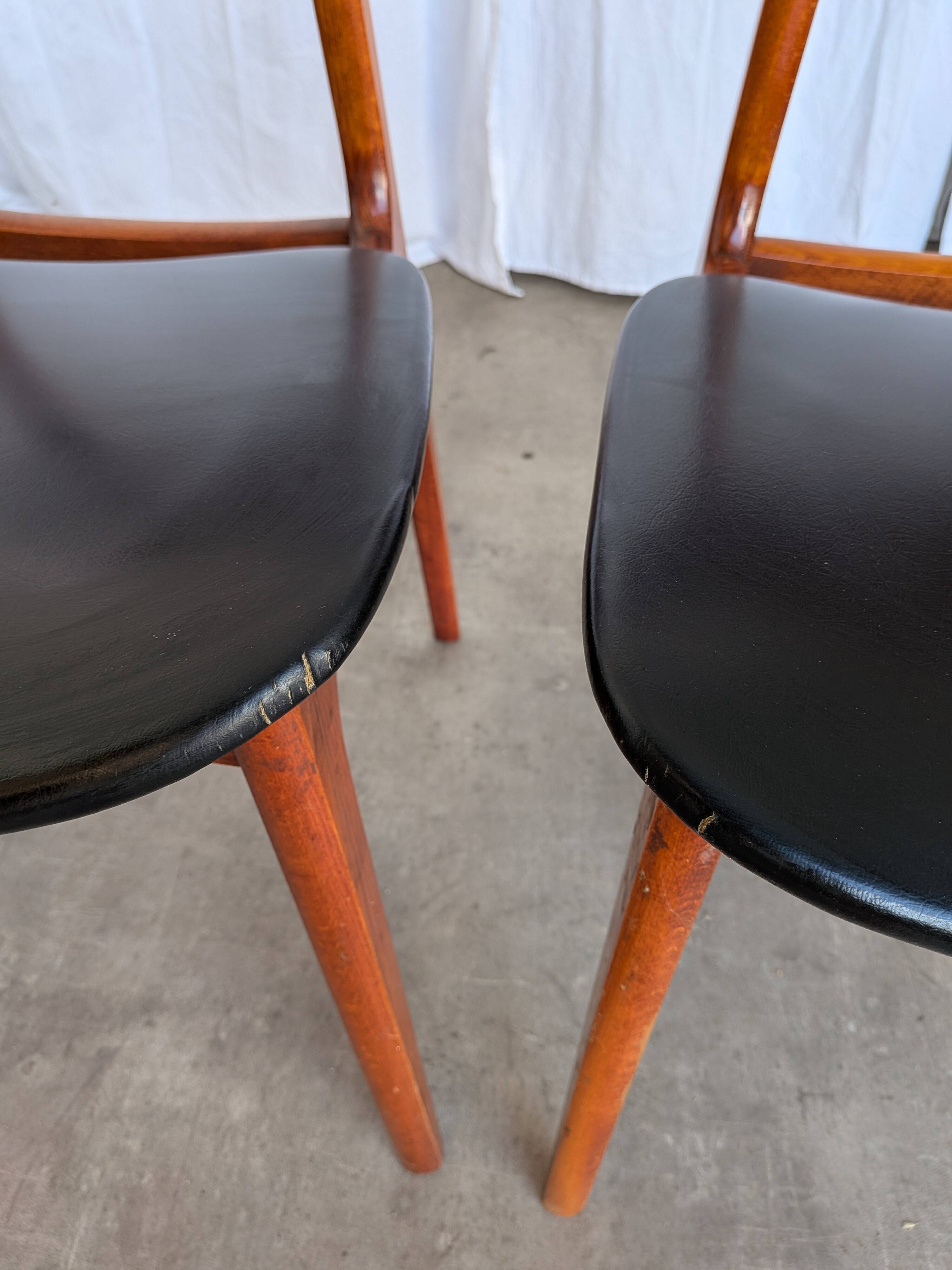 SET of 3 Vintage STOL Kamnik Dining Chair: 1970s Yugoslavian Mid-Century Mo