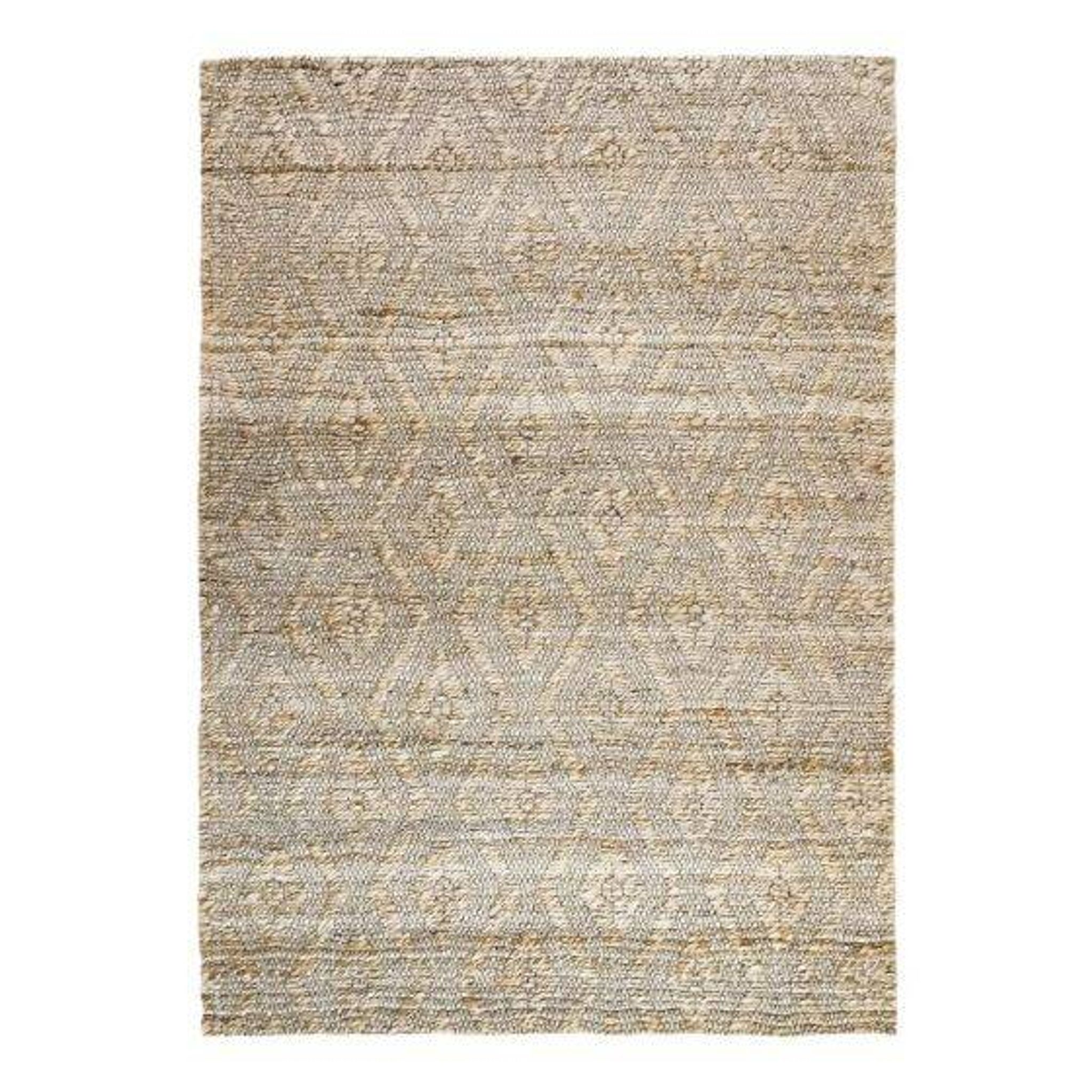 Tapis tressé en jute motifs losanges 120x170 cm