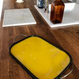 Glass and metal tray 33x24