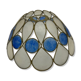 Blue mother-of-pearl lampshade