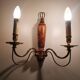 Pair of large antique candlestick wall sconces