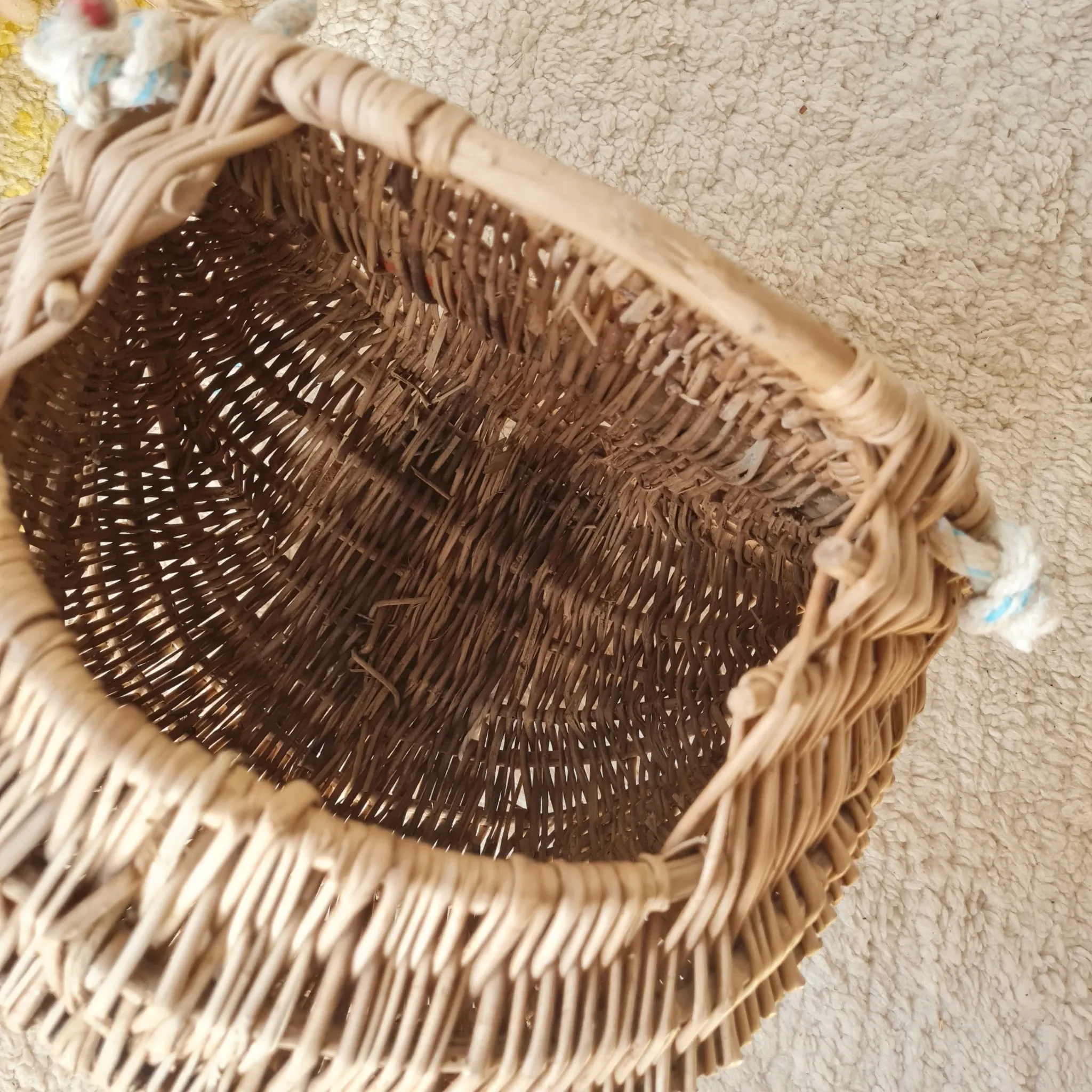 Old Woven Willow Fishing Basket
