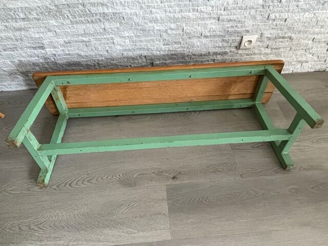 Banc industriel bois et fer