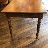 Farm table with turned legs