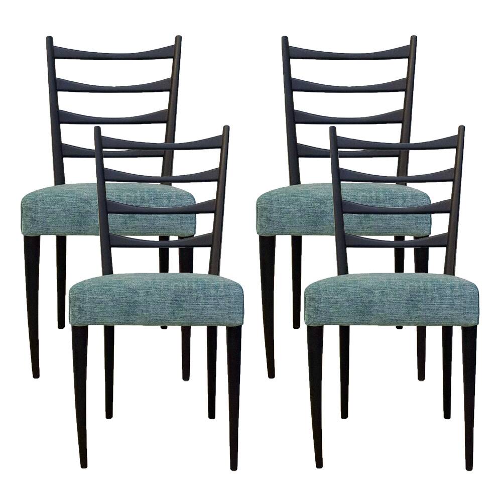 Italian Mid Century Chairs, Set Of 4