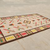 Immense tapis moderne vintage Kilim, 1970