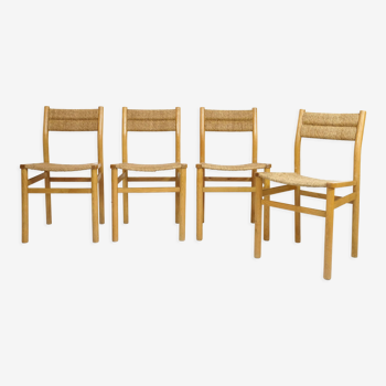Set of 4 Week-End chairs by Pierre Gautier Delaye 1960s