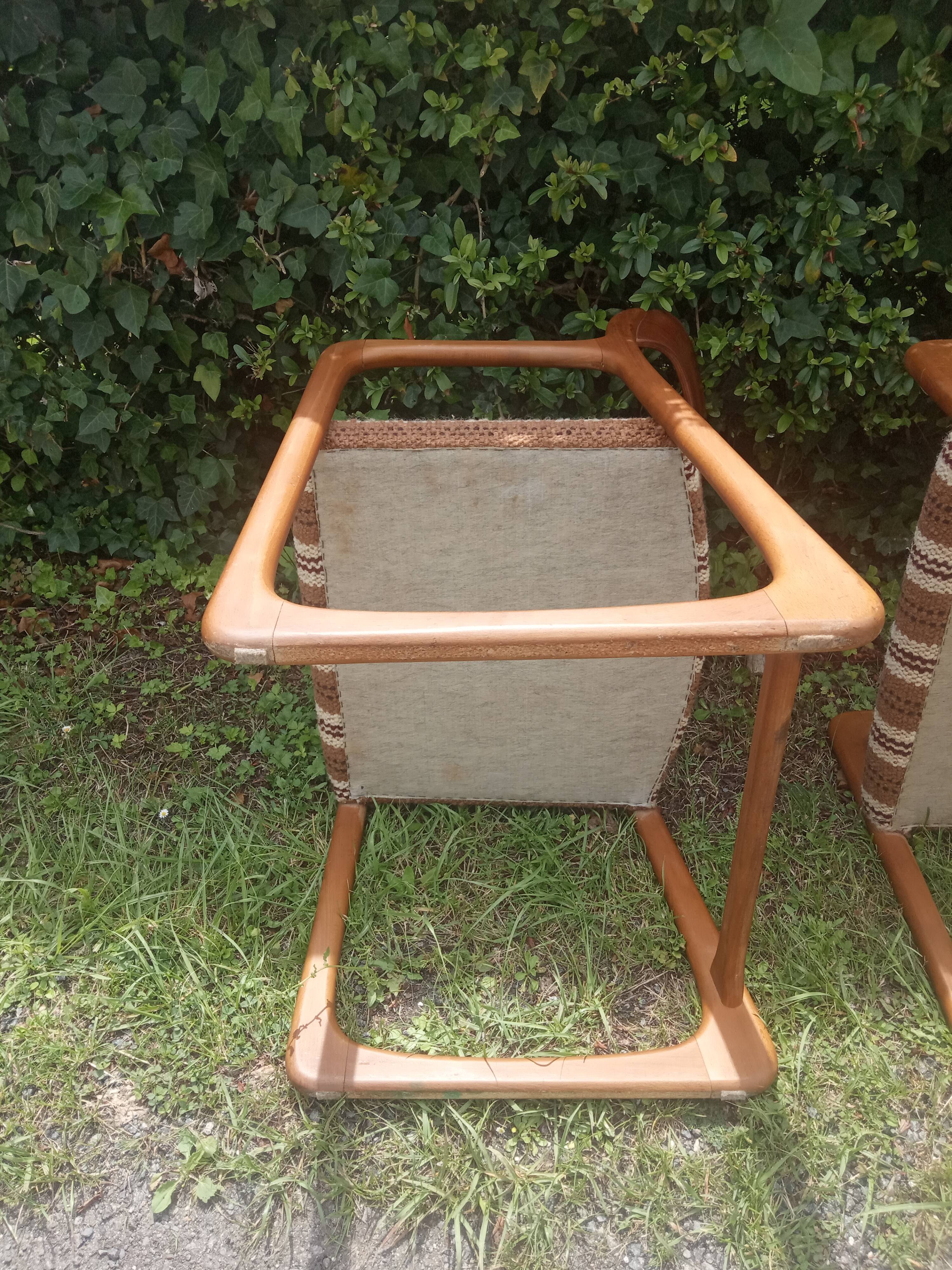 Baumann armchairs sled model