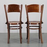 1930s Pair of Restore Beech Chairs by Thonet - Mundus, Czechoslovakia