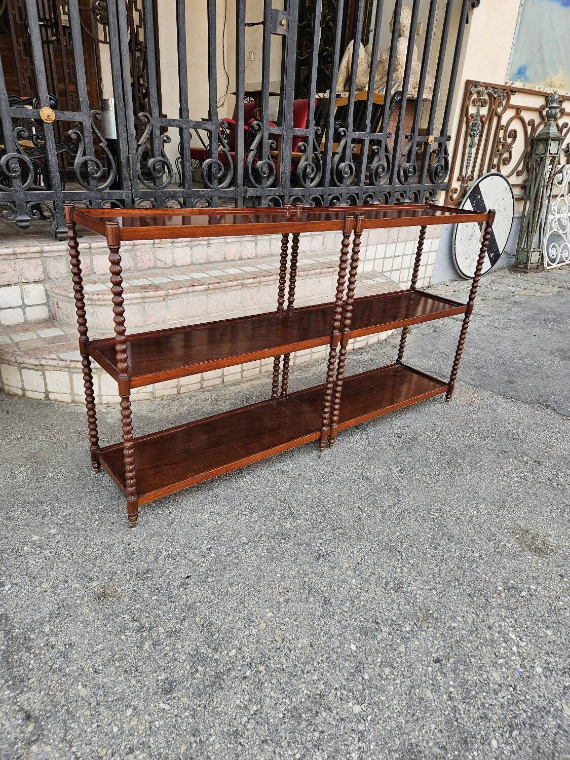 Large 20th century mahogany shelf