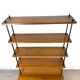 1950s wooden and metal bookshelf shelf