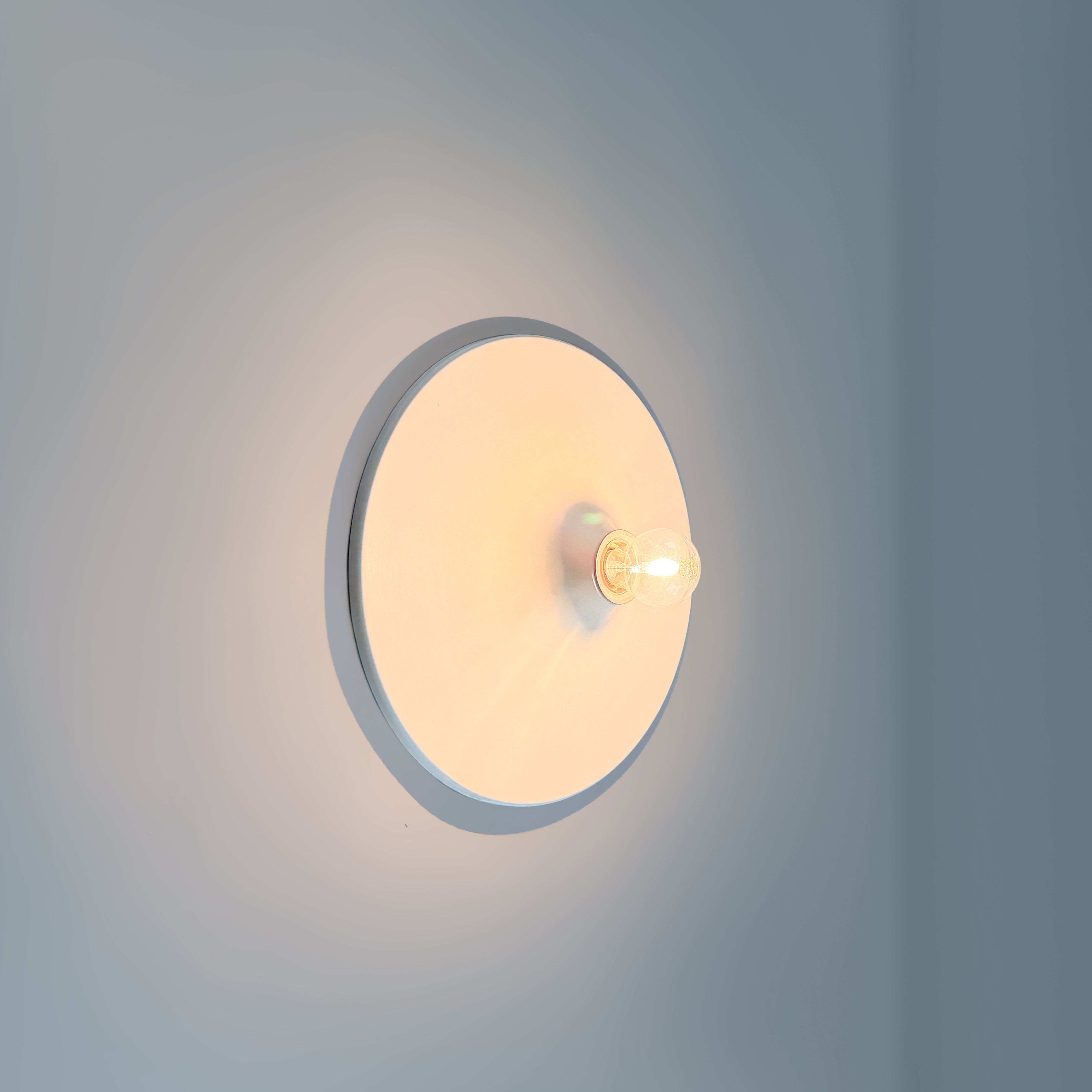 Set of 3 vintage disc wall lamps, 'Charlotte Perriand' for 'Les Arcs', 1970s.