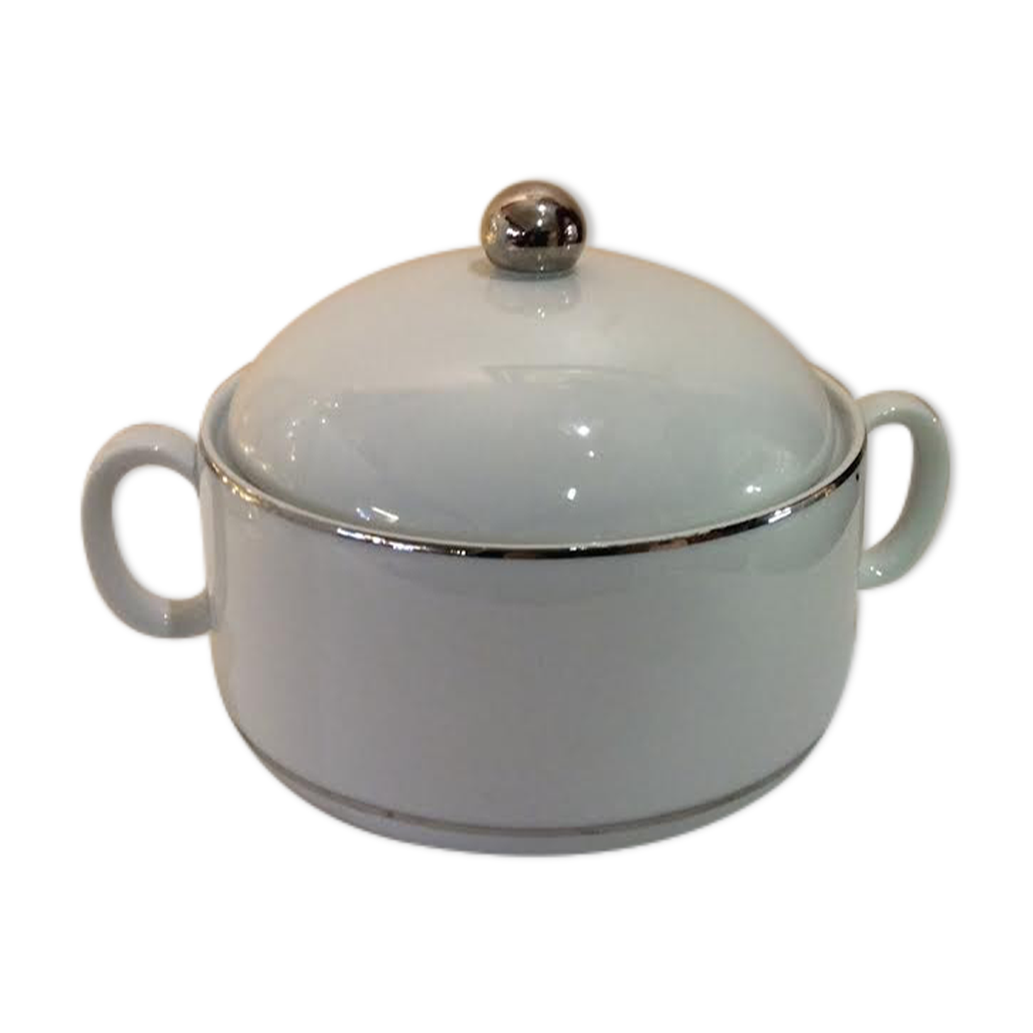 White porcelain soup bowl