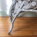 White peacock rattan chair