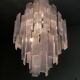Transparent diamond strips “listelli” murano glass chandelier