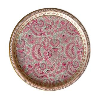 Metal tray Vienna Woods printed cachmire 70s