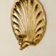 Pair of vintage brass shell scallop sconces
