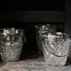 Engraved ice bucket with silver rim "Millepertuis"