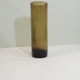 Vintage Bandor bubble vase – amber blown glass – 1960s design – decoration