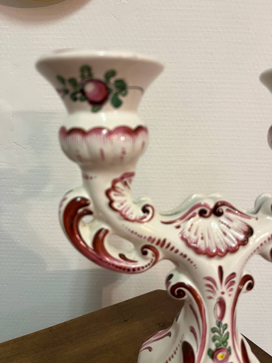 Candle holder with 2 lights "Strasbourg" Henri Chaumeil