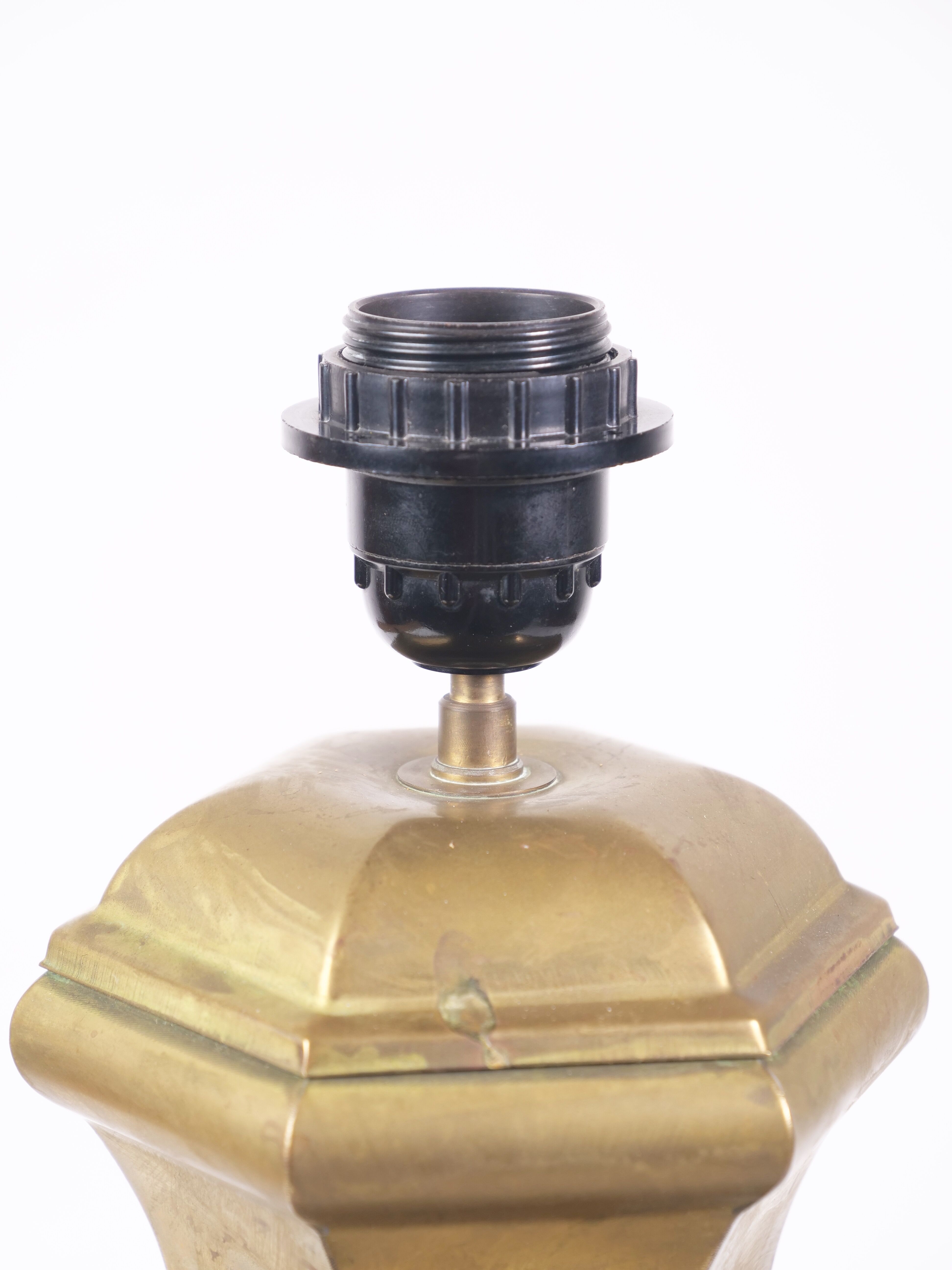 Neoclassical brass lamp large format design italy