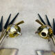 Pair of 1950s wall lights in brass and opaline tulips, Lunel/Arlus