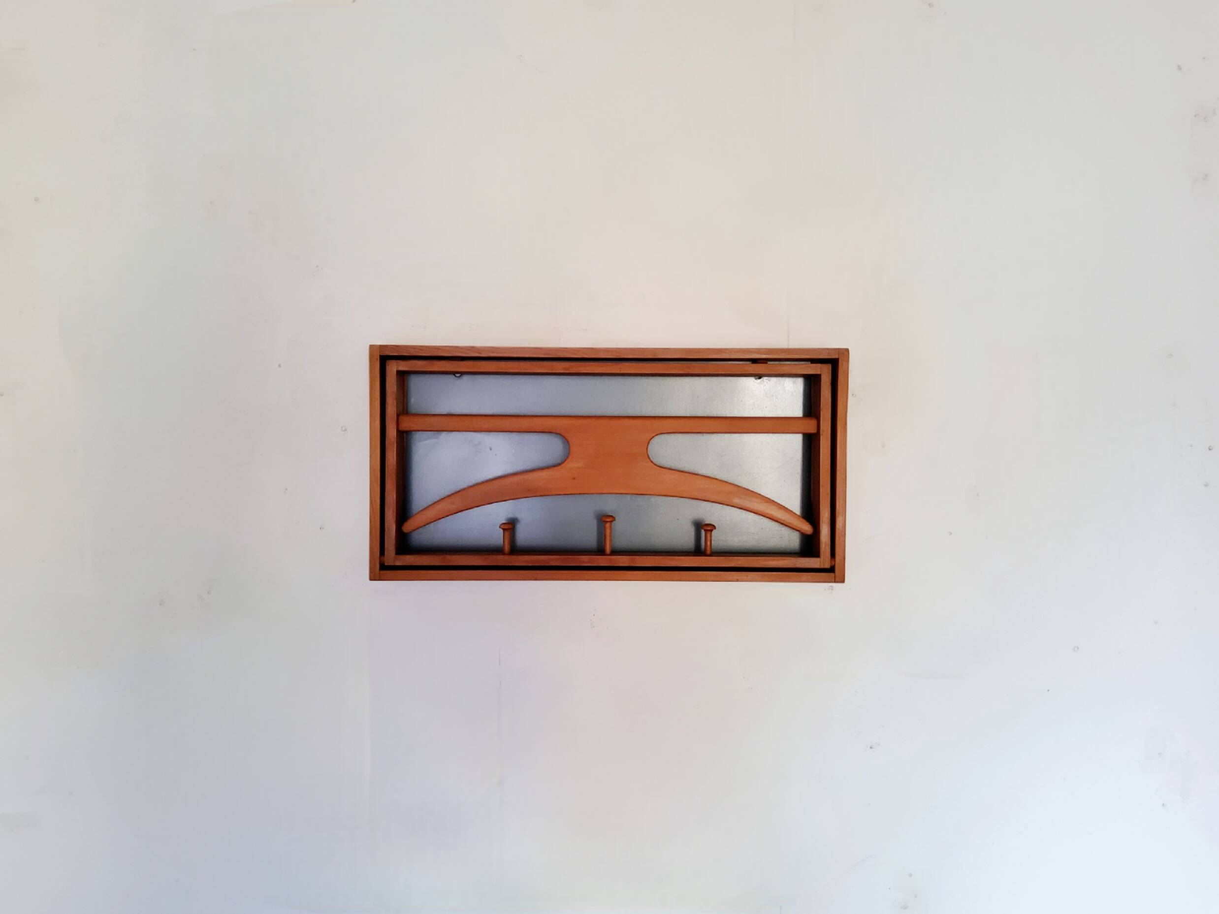 Scandinavian coat rack in solid teak Denmark 1960s