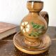 Ceramic thumb candle holder - floral decoration - Alsace