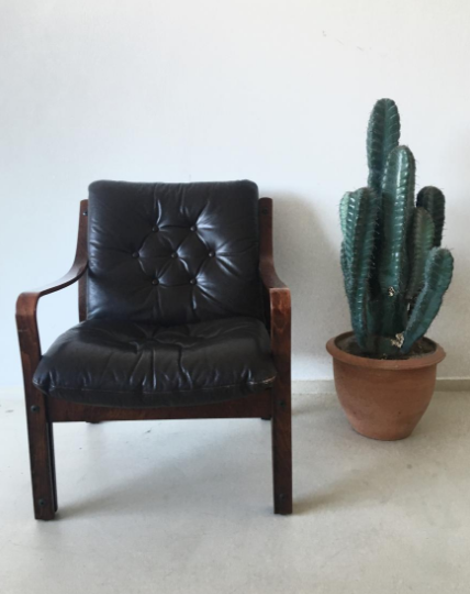 60's leather chair