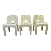 3 chaises vintage Universale Joe Colombo Kartell