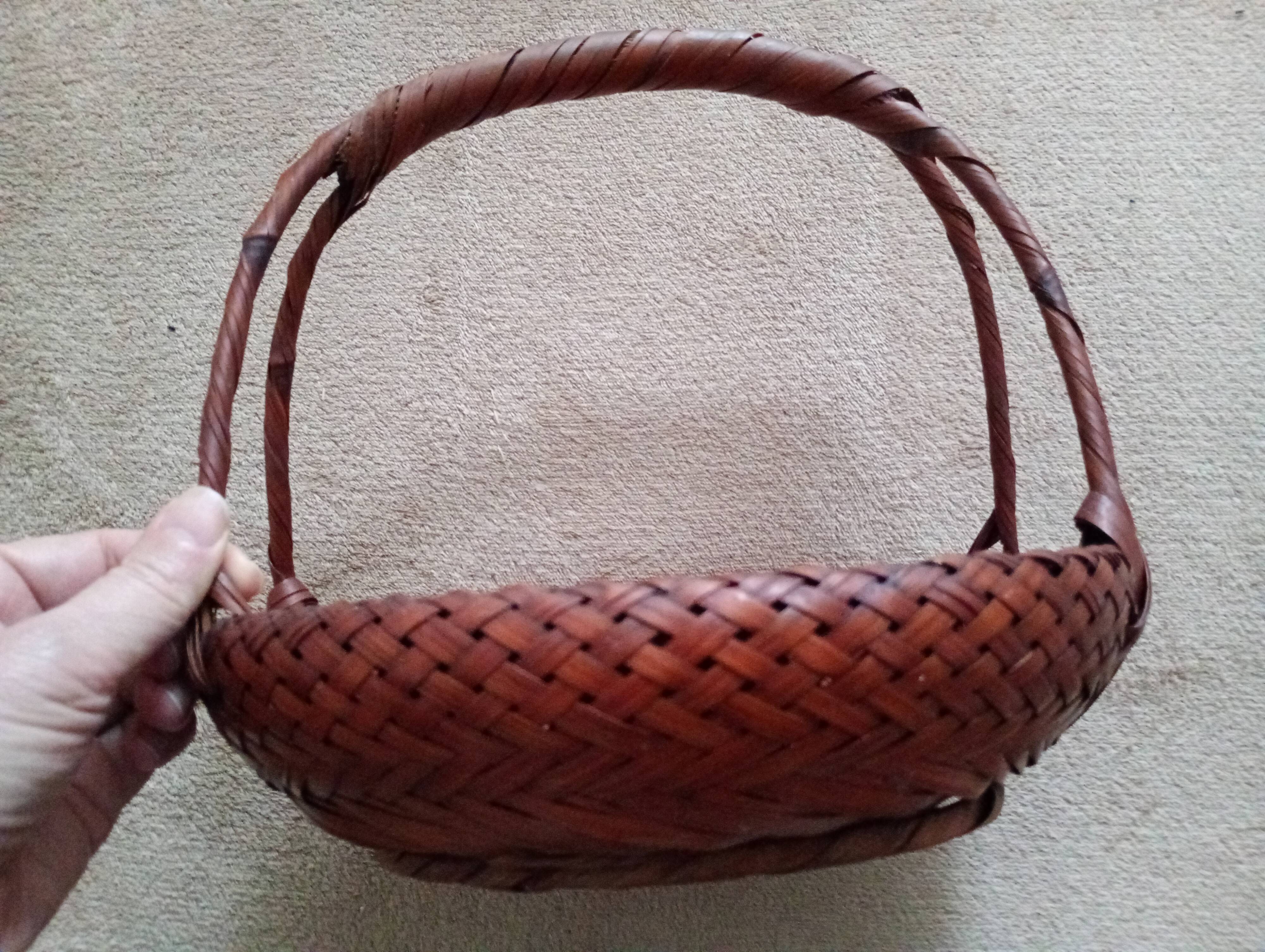 Japanese woven bamboo basket Ikebana