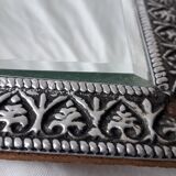 Square pewter mirror