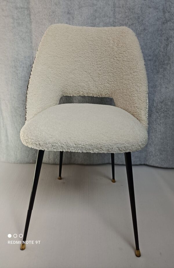 Chaise tonneau des années 1960, restauration d'art