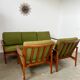 Living room set sofa armchair coffee table Scandinavian design 60s Swedish vintage teak