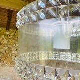 Vintage plexiglass pendant light, circa 1970s