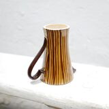 Vintage ceramic pitcher by the Sarreguemines manufacture