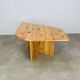 Table basse en pin massif forme organique, années 80