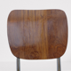 Chaises en formica effet bois 70 dossier large