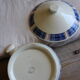 Soupière Badonviller Fécamp blue red 1900