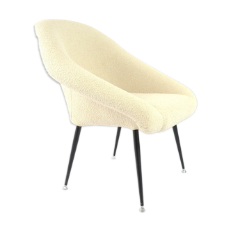 Shell armchair beige buckle