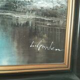 Painting mountain landscape oil painting by L Gorden Real hand-painted canvas Ta