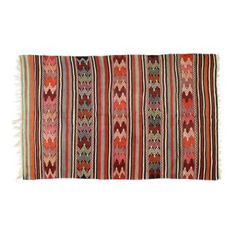 Anatolian handmade kilim rug 226 cm x 137 cm