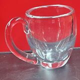 Superb signed baccarat crystal mug cup / vintage / 1300 gr
