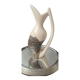 Vase Pichet "Forme Libre" Raku et Bois vermoulu (1960/70)
