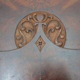 Art Nouveau Secessionist Carved Burr Walnut Wood Wall Hanging 1900